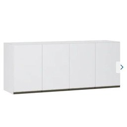 Armario Aéreo Multiuso 1,50m Donatelo Branco Fosco 100%mdf 15mm Rino Móveis - 1