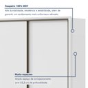 Ver imagem 3 de Guarda-Roupa Casal 3 Portas de Correr 6 Gavetas com Pés MDF 270cm Spazio Yescasa Branco