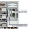 Guarda Roupa Casal 3 Portas de Correr 6 Gavetas e Pés 270,5cm Spazio 100% MDF - 10