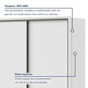 Ver imagem 3 de Guarda-Roupa Casal 3 Portas de Correr 6 Gavetas com Pés MDF 270cm Spazio Branco