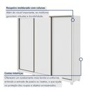 Ver imagem 4 de Guarda-Roupa Casal 3 Portas de Correr 6 Gavetas com Pés MDF 270cm Spazio Yescasa Branco