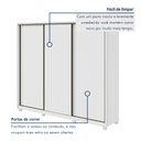 Ver imagem 5 de Guarda Roupa Casal 3 Portas de Correr 6 Gavetas e Pés 270,5cm Spazio 100% MDF
