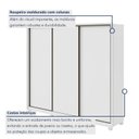 Ver imagem 4 de Guarda-Roupa Casal 3 Portas de Correr 6 Gavetas com Pés MDF 270cm Spazio Branco