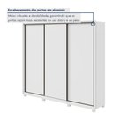 Ver imagem 6 de Guarda Roupa Casal 3 Portas de Correr 6 Gavetas e Pés 270,5cm Spazio 100% MDF