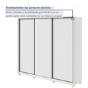 Ver imagem 6 de Guarda-Roupa Casal 3 Portas de Correr 6 Gavetas com Pés MDF 270cm Spazio Yescasa Branco