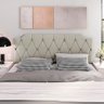 Cabeceira Kelly Box Estofada Painel Quarto Queen 1,40 Suspensa Almofadada Luxo Bege - Pc Móveis - 2