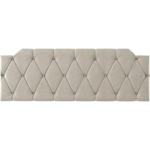 Cabeceira Kelly Box Estofada Painel Quarto Queen 1,40 Suspensa Almofadada Luxo Bege - Pc Móveis