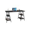 Escrivaninha Cavalete 150cm 4 Prateleiras Estilo Industrial Kuadra  - 3