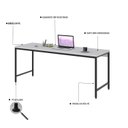 Ver imagem 7 de Escrivaninha Mesa Escritório Estilo Diretor Active 180cm Industrial Yescasa Branco Chess