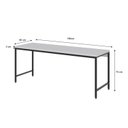 Ver imagem 3 de Escrivaninha Mesa Escritório Estilo Diretor Active 180cm Industrial Yescasa Branco Chess