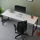 Ver imagem 6 de Escrivaninha Mesa Escritório Estilo Diretor Active 180cm Industrial Yescasa Branco Chess