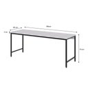 Ver imagem 2 de Escrivaninha Mesa Escritório Estilo Diretor Active 180cm Industrial Yescasa Branco Chess