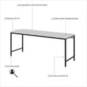 Ver imagem 5 de Escrivaninha Mesa Escritório 180cm Estilo Industrial Diretor Active Yescasa