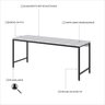 Escrivaninha 180cm Estilo Industrial Diretor Active Yescasa - 5