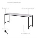 Ver imagem 5 de Escrivaninha Mesa Escritório Estilo Diretor Active 180cm Industrial Yescasa Branco Chess