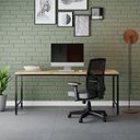 Ver imagem 7 de Escrivaninha Mesa Escritório Estilo Diretor Active 180cm Industrial Yescasa Carvalho