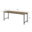 Ver imagem 2 de Escrivaninha Mesa Escritório Estilo Diretor Active 180cm Industrial Yescasa Carvalho