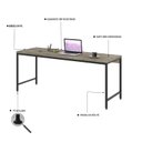 Ver imagem 5 de Escrivaninha Mesa Escritório Estilo Diretor Active 180cm Industrial Yescasa Carvalho Marrom