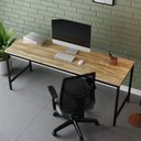 Ver imagem 6 de Escrivaninha Mesa Escritório 180cm Estilo Industrial Diretor Active Yescasa