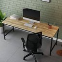 Ver imagem 6 de Escrivaninha Mesa Escritório Estilo Diretor Active 180cm Industrial Yescasa Carvalho