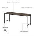 Ver imagem 5 de Escrivaninha Mesa Escritório 180cm Estilo Industrial Diretor Active Yescasa