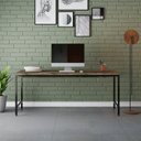 Ver mais imagens de Escrivaninha Mesa Escritório Estilo Diretor Active 180cm Industrial Yescasa Carvalho Dark