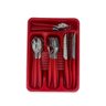 Jogo de Talheres Faqueiro Aço Inox Gaveteiro Vermelho - 5