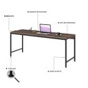 Ver imagem 7 de Escrivaninha Mesa Escritório Estilo Diretor Active 180cm Industrial Yescasa Nogal Marrom