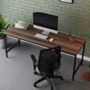 Ver imagem 6 de Escrivaninha Mesa Escritório Estilo Diretor Active 180cm Industrial Yescasa Nogal