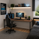 Ver imagem 1 de Escrivaninha Mesa Escritório Estilo Diretor Active 180cm Industrial Yescasa Nogal Marrom