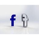 Ver imagem 1 de Cortador Redes Sociais - Facebook Tamanho 8 Cm