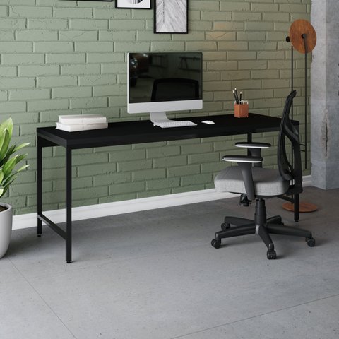 Escrivaninha Mesa Escritório Estilo Diretor Active 180cm Industrial Yescasa