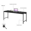 Ver imagem 4 de Escrivaninha Mesa Escritório Estilo Diretor Active 180cm Industrial Yescasa Preto