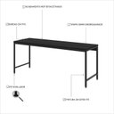 Ver imagem 5 de Escrivaninha Mesa Escritório Estilo Diretor Active 180cm Industrial Yescasa