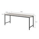 Ver imagem 2 de Escrivaninha Mesa Escritório Estilo Diretor Active 180cm Industrial Yescasa Snow