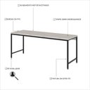 Ver imagem 5 de Escrivaninha Mesa Escritório 180cm Estilo Industrial Diretor Active Yescasa
