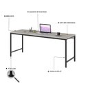 Ver imagem 6 de Escrivaninha Mesa Escritório Estilo Diretor Active 180cm Industrial Yescasa Snow Branco
