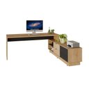 Ver imagem 6 de Escrivaninha Mesa Escritório em L Executiva 200x180cm com Balcão Cayman Yescasa