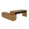 Escrivaninha Mesa Escritório em L Executiva 200x180cm com Balcão Cayman Yescasa - 10