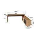Ver imagem 3 de Escrivaninha Mesa Escritório em L Executiva com Balcão Cayman 200,5cm Yescasa Marrom