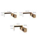 Ver imagem 7 de Escrivaninha Mesa Escritório em L Executiva 200x180cm com Balcão Cayman Yescasa