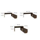 Ver mais imagens de Escrivaninha Mesa Escritório em L Executiva 200x180cm com Balcão Cayman Yescasa