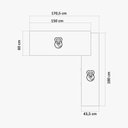 Ver mais imagens de Escrivaninha Mesa Escritório em L Executiva 170x180cm com Balcão Cayman Yescasa