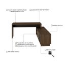 Ver mais imagens de Escrivaninha Mesa Escritório em L Executiva com Balcão Cayman 170,5cm Yescasa Marrom