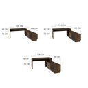 Ver imagem 7 de Escrivaninha Mesa Escritório em L Executiva 170x180cm com Balcão Cayman Yescasa