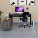 Ver imagem 2 de Escrivaninha Mesa Escritório em L Executiva 170x180cm com Balcão Cayman Yescasa