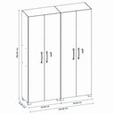 Ver imagem 5 de Conjunto Dois Armários Multiuso NT4020 4 Portas 8 Prateleiras MDP Off White Notável Móveis