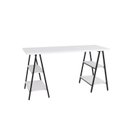 Ver imagem 4 de Escrivaninha Mesa Escritório Cavalete 150cm 4 Prateleiras Estilo Industrial Kuadra