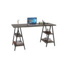 Ver imagem 3 de Escrivaninha Mesa Escritório Cavalete 150cm 4 Prateleiras Estilo Industrial Kuadra