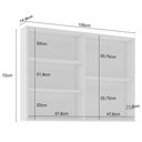 Ver imagem 5 de Armário Aéreo para Banheiro 100cm com 02 Portas e Espelho Malbec B06 Branco - Lyam Decor